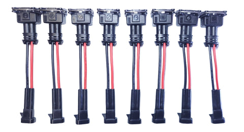 Set of 8 Bosch Fuel Injector Wiring Adapters