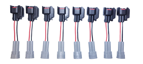 Set of 8 Bosch Fuel Injector Wiring Adapters