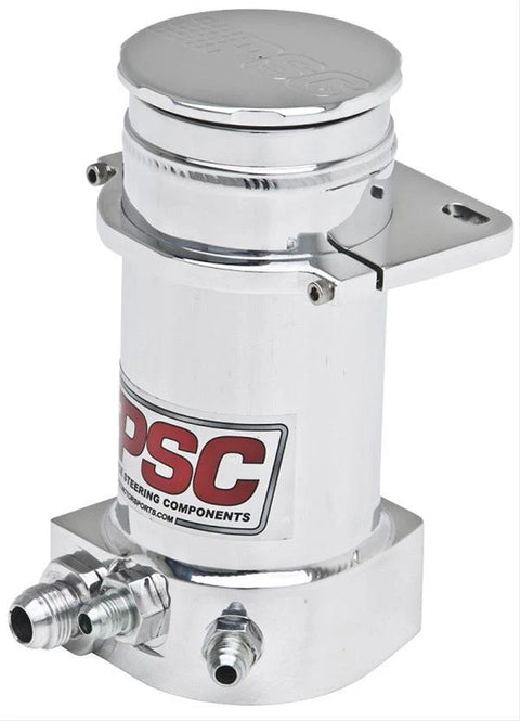 PSC 8.25" Pro Touring Power Steering Remote Reservoir with Filter PFN-SR146H610SB