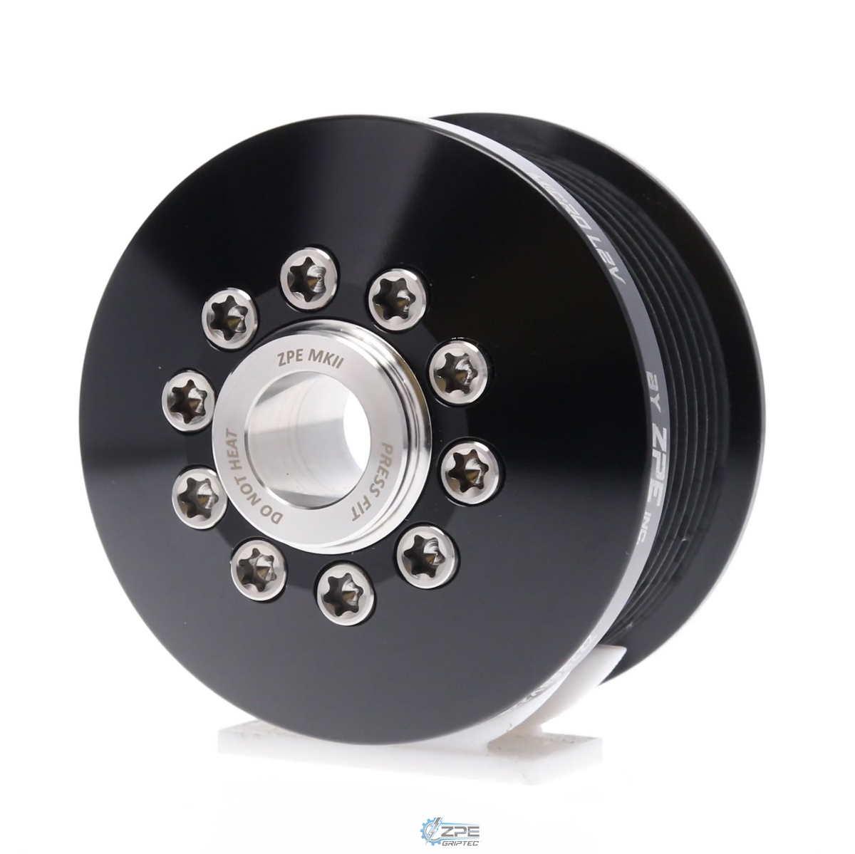 2.85" 8 Rib ZPE GripTec® 2pc MKII LSA L2V Black Pulley & Hub Kit