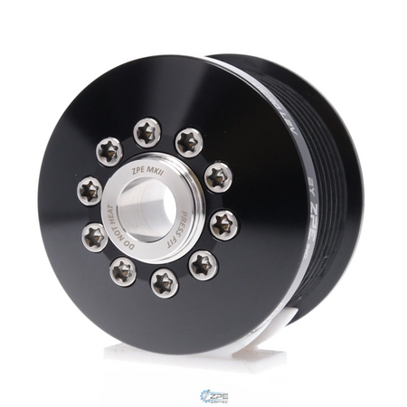 2.85" 8 Rib ZPE GripTec® 2pc MKII LSA L2V Black Pulley & Hub Kit