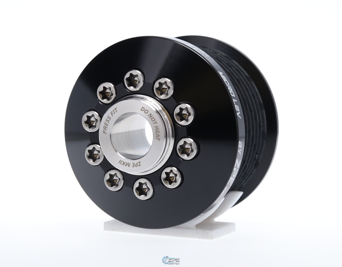 2.50" 8 Rib ZPE GripTec® 2pc MKII LSA L2V Black Pulley & Hub Kit