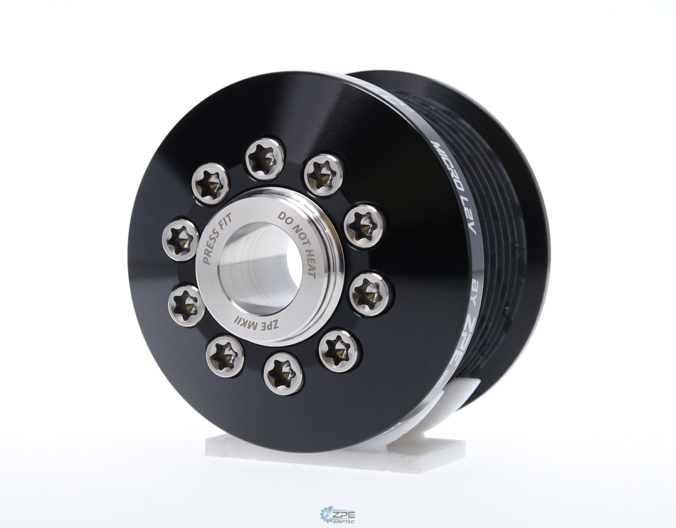 2.50" 8 Rib ZPE GripTec® 2pc MKII LSA L2V Black Pulley & Hub Kit
