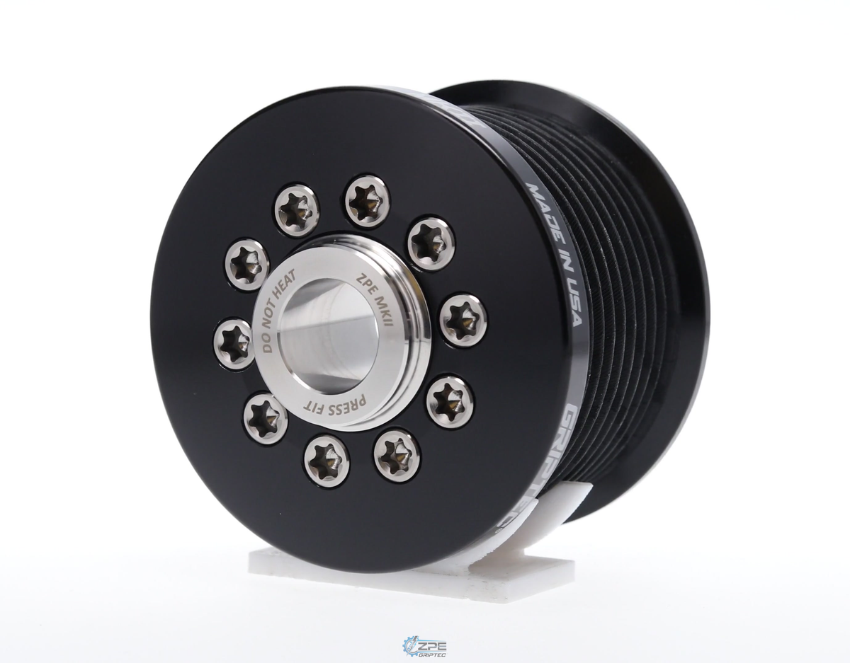2.55" 10 Rib ZPE GripTec® 2pc MKII LSA L3V Black Pulley & Hub Kit