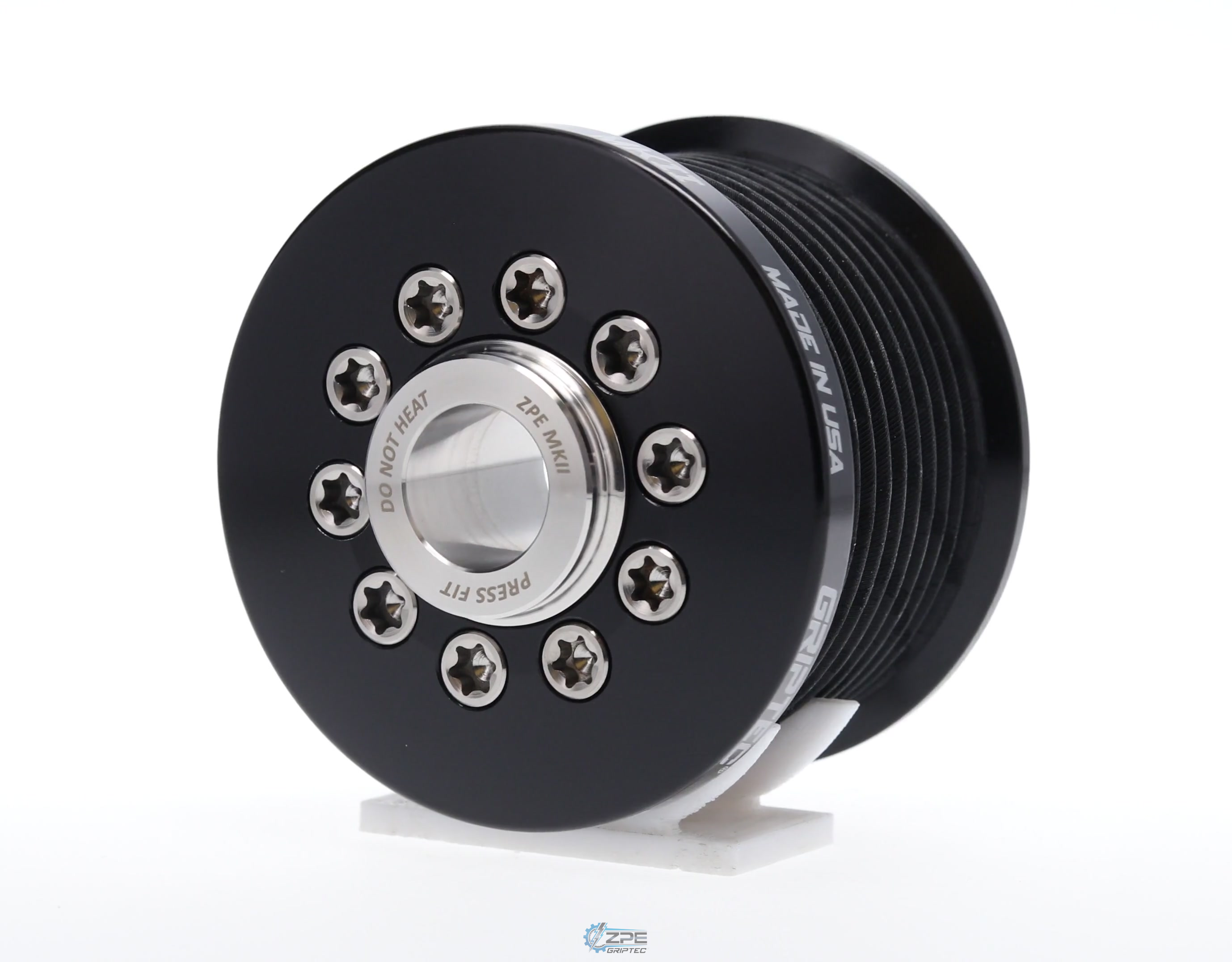 2.55" 10 Rib ZPE GripTec® 2pc MKII LSA L3V Black Pulley & Hub Kit