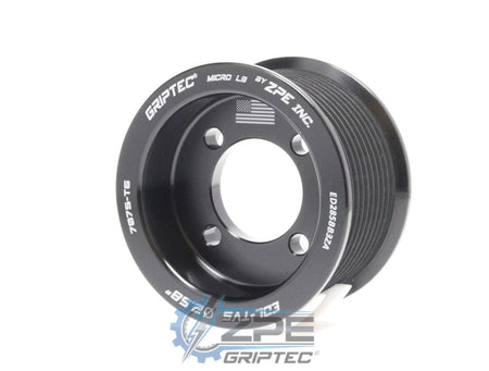 2.85" 10 Rib ZPE GripTec® 2pc Edelbrock TVS L3 Black Pulley Only