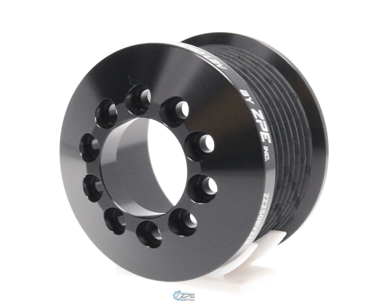 2.50" 8 Rib ZPE GripTec® 2pc MKII LSA L2V Black Pulley Only
