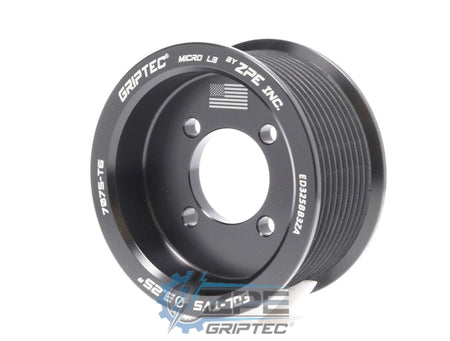 3.25" 10 Rib ZPE GripTec® 2pc Edelbrock TVS L3 Black Pulley Only