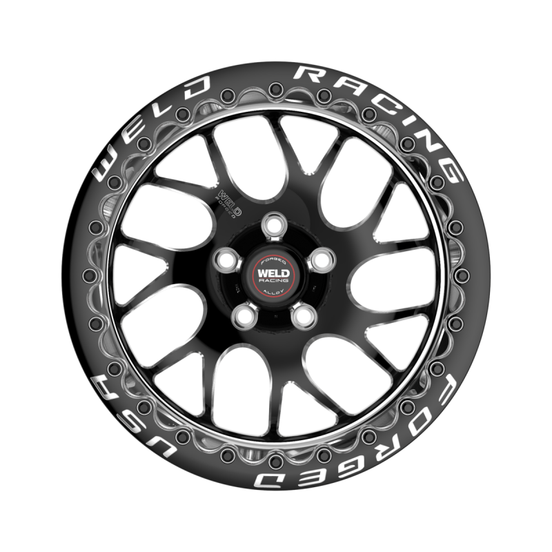 Weld S78 Beadlock 15x10/5x120/7.5 BS/3.18 HB - Black Center - Polished Shell - Black SBL MT Wheel
