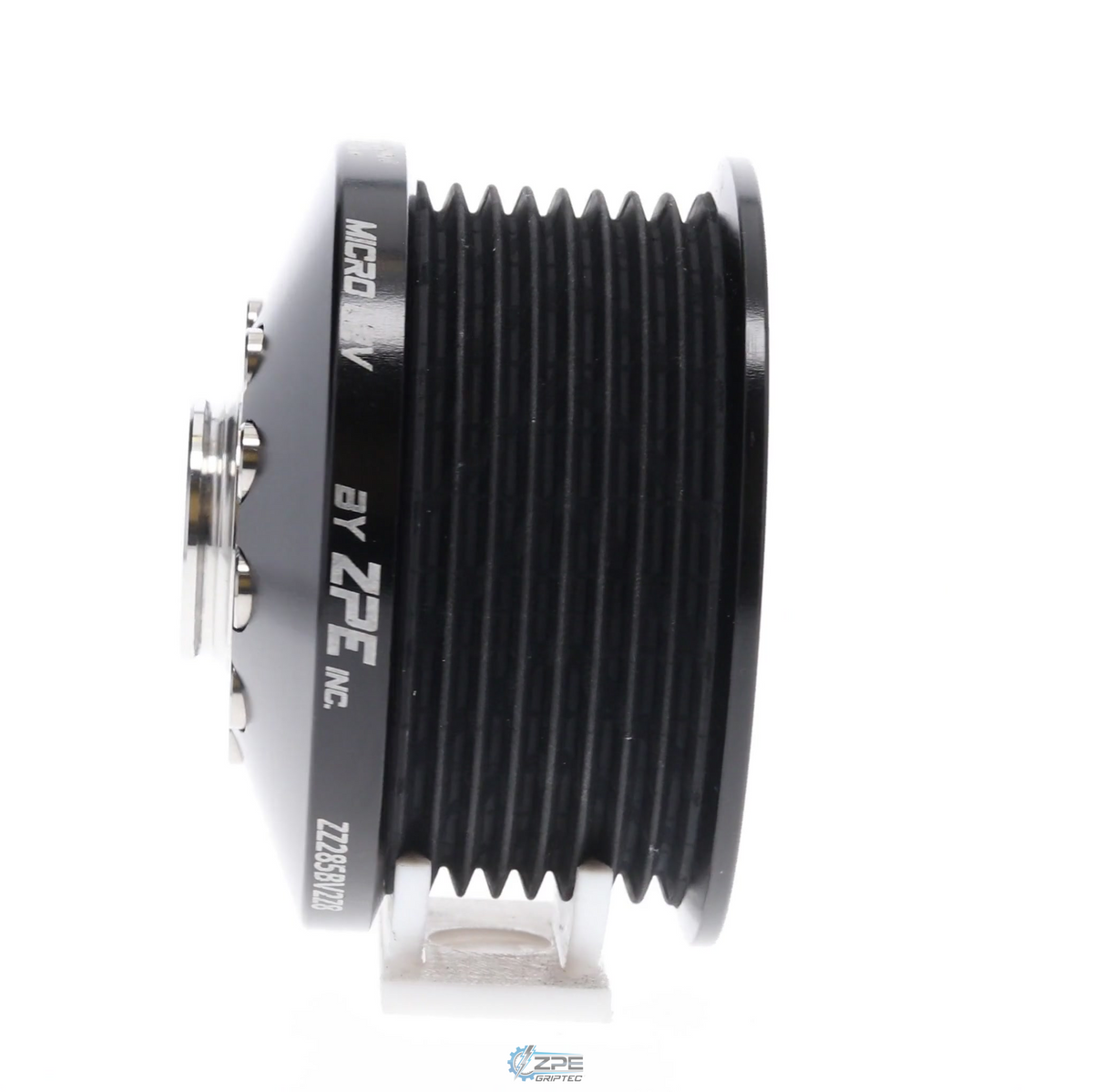 2.85" 8 Rib ZPE GripTec® 2pc MKII LSA L2V Black Pulley & Hub Kit