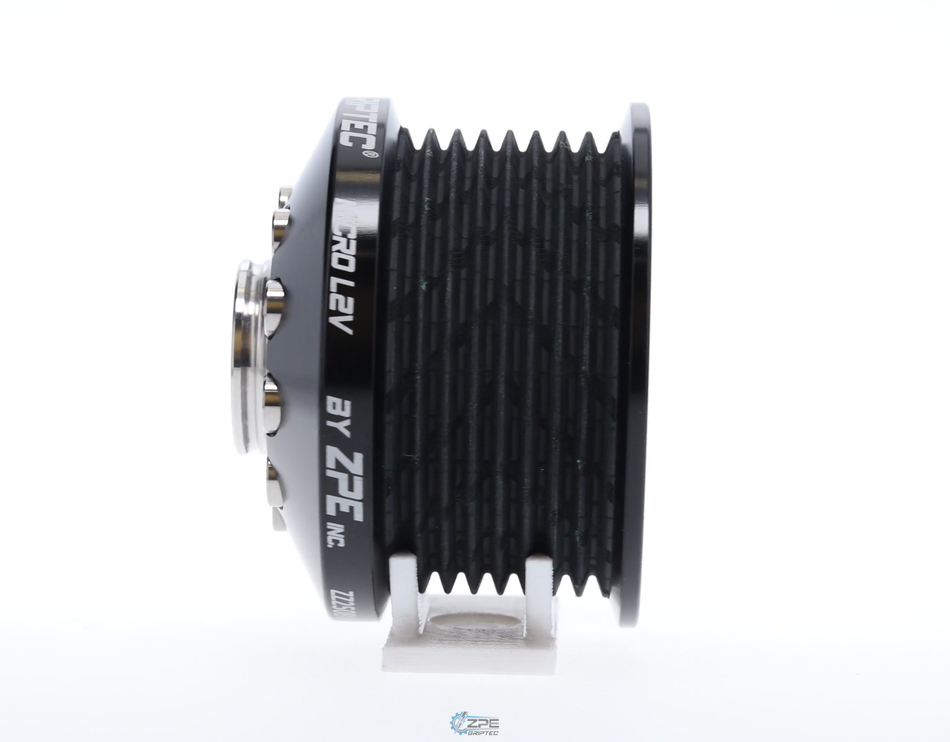 2.50" 8 Rib ZPE GripTec® 2pc MKII LSA L2V Black Pulley & Hub Kit