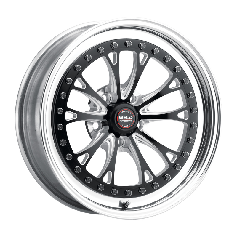 Weld Vitesse 17x8 / 5x4.75 / 5.2 BS / 3.18 HB - Black Center - Polished Shell - Non-BL Wheel
