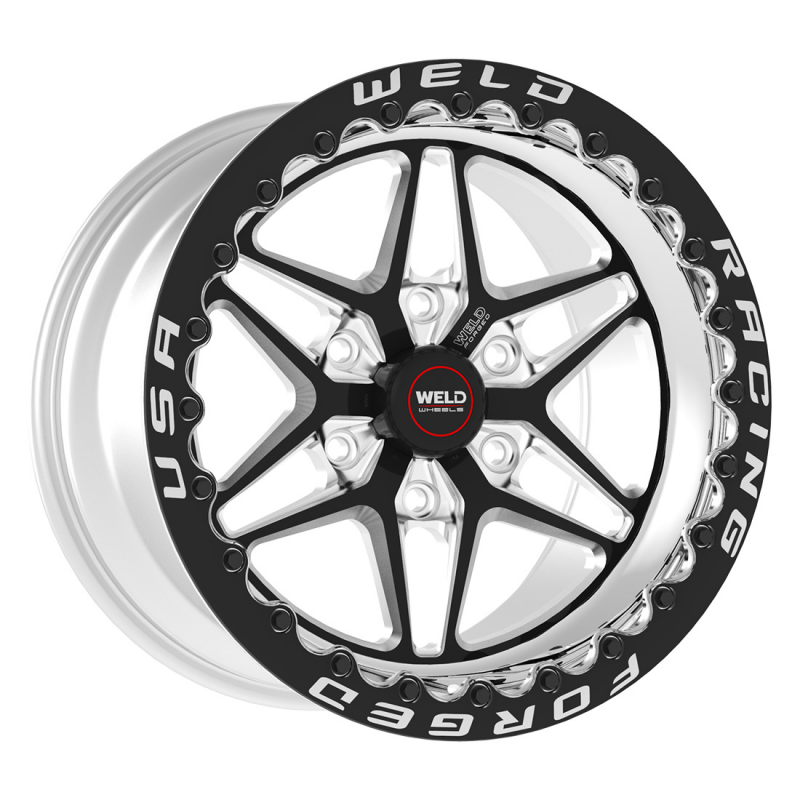 Weld S81 HD Beadlock 17x11/6x127/7.4 BS/3.18 HB - Black Center - Polished Shell - Black SBL Wheel