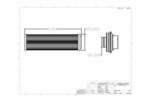 10 Micron Extreme Flow Fuel Filter with AN-16 ORB Ports & Cellulose Element