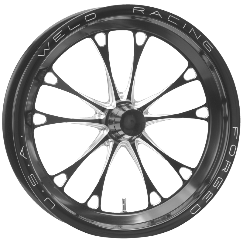 Weld V-Series Frontrunner 17x3.5 / Strange Spindle / 0 BS - Gloss Black Milled - Non-BL Wheel