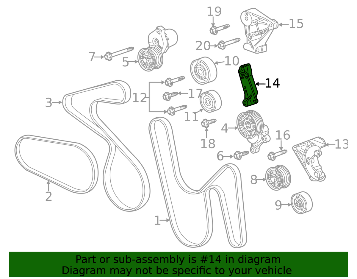 BRACKET-BELT IDLER PULLEY - GM (12606501)