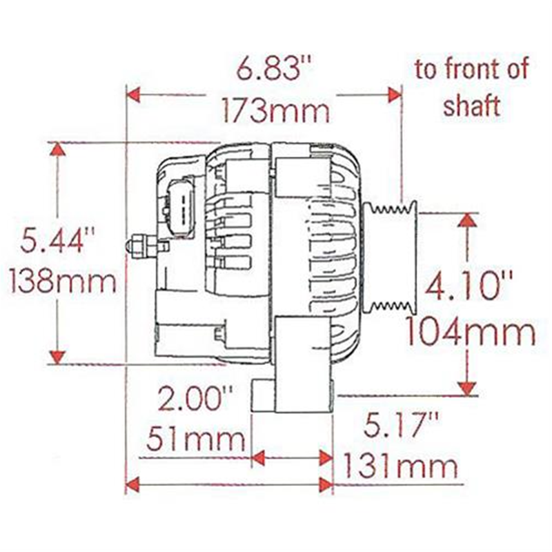 Powermaster 1999-2002 GM F-body 165-AMP Street Alternator