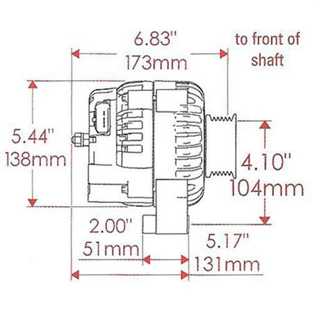 Powermaster 1999-2002 GM F-body 165-AMP Street Alternator