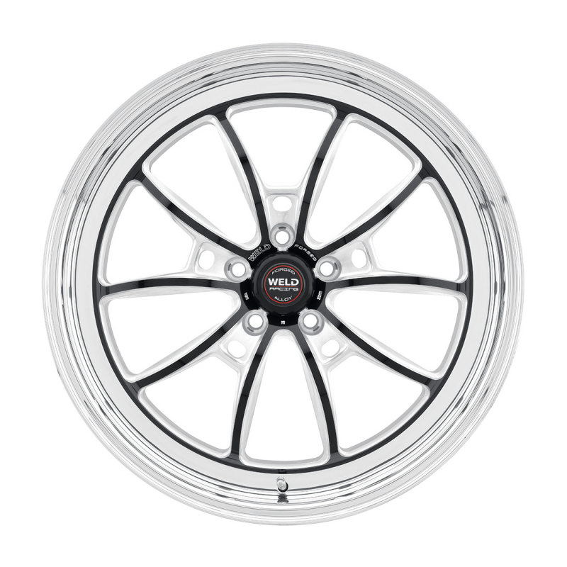 Weld S80 18x8 / 5x120 / 6.2 BS / 3.18 HB - Black Center - Polished Shell - Non-BL Wheel