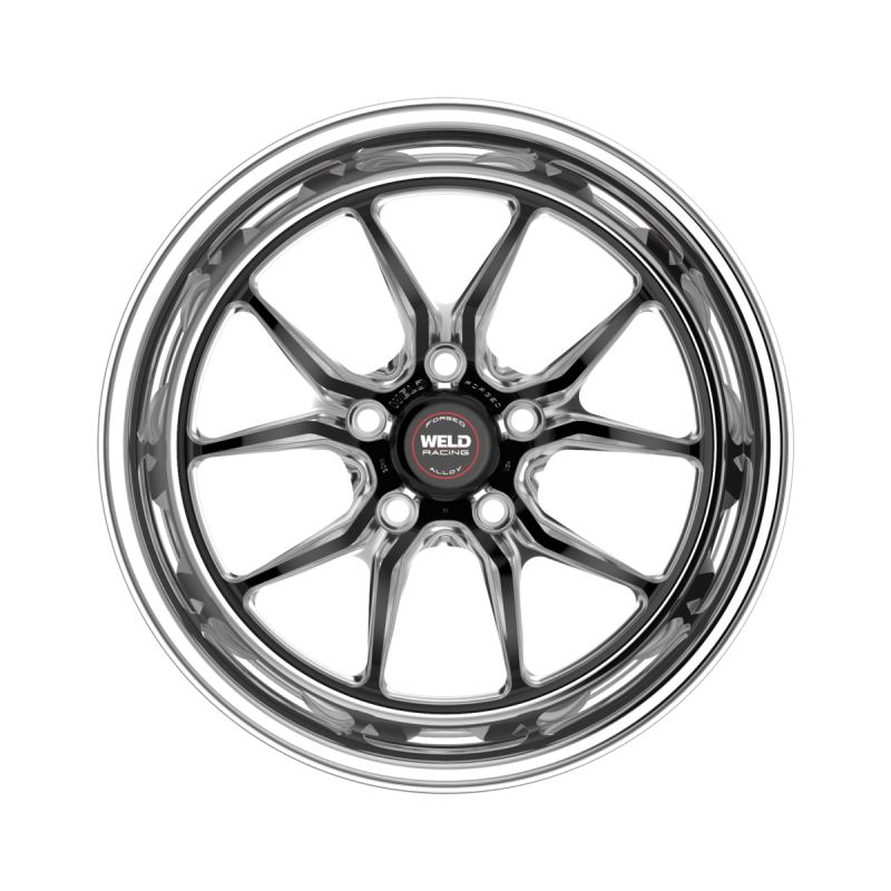 Weld S85 17x8 / 5x114.3 / 5.3 BS / 3.18 HB - Black Center - Polished Shell - Non-BL Wheel