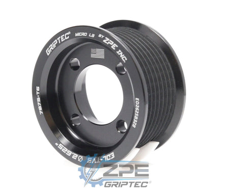 2.625" 8 Rib ZPE GripTec® 2pc Edelbrock TVS L3 Black Pulley Only