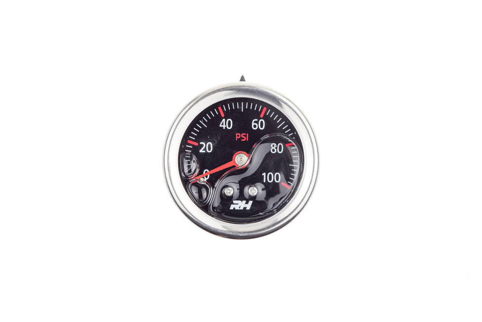 Liquid Filled Fuel Pressure Gauge - Plain Black