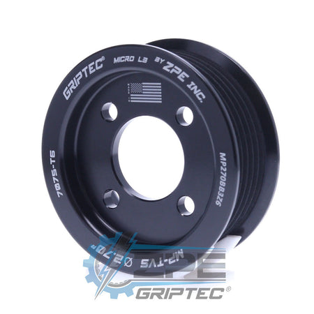 2.70" 6 Rib ZPE GripTec® 2pc Magnuson TVS L3 Black Pulley Only