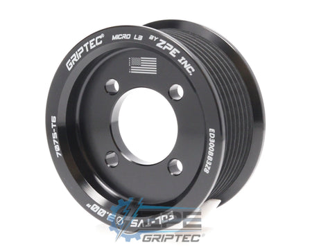 3.00" 8 Rib ZPE GripTec® 2pc Edelbrock TVS L3 Black Pulley Only