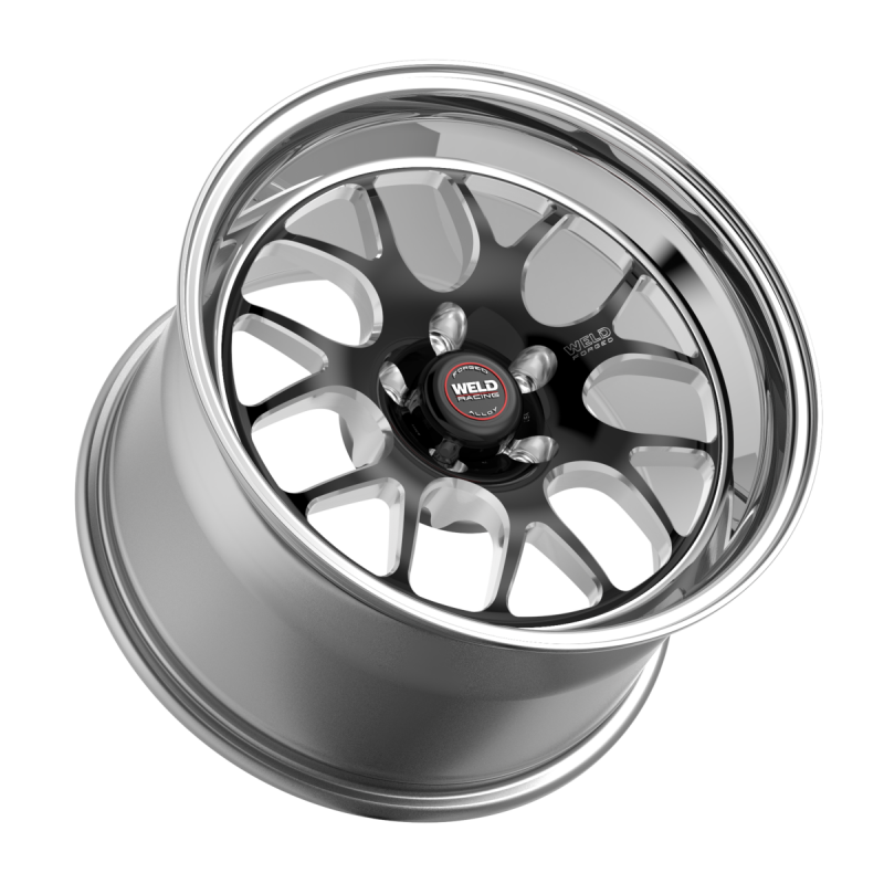 Weld S77 20x8 / 5x127 / 4.75 BS / 3.18 HB - Black Center - Polished Shell - Non-BL Wheel