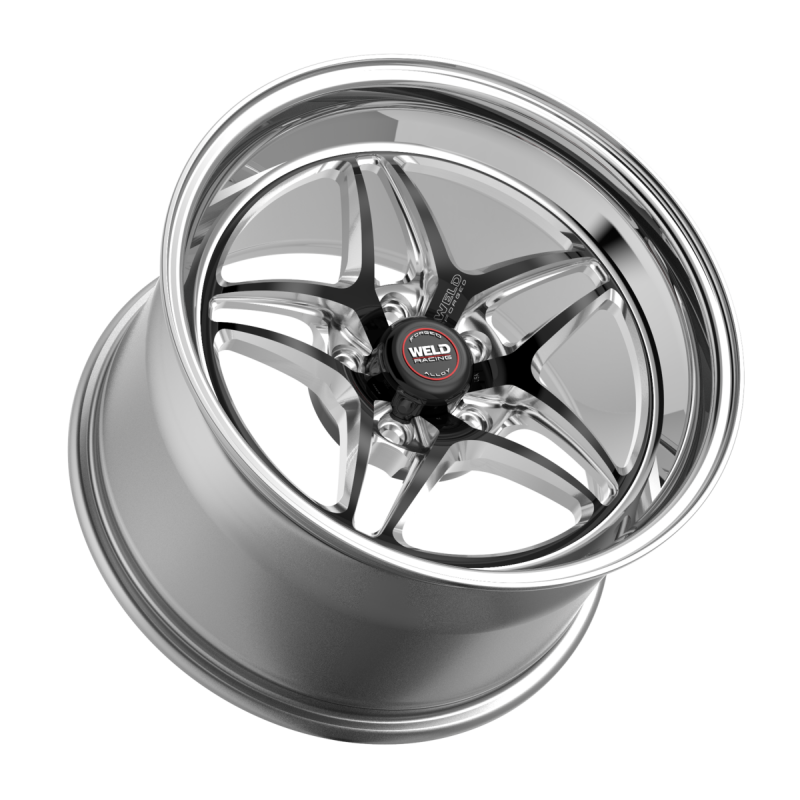 Weld S81 18x11 / 5x120.65 / 6.6 BS / 3.18 HB - Black Center - Polished Shell - Non-BL Wheel