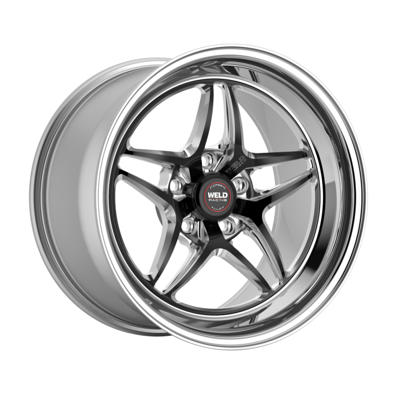 Weld S81 20x8 / 5x127 / 4.5 BS / 3.18 HB - Black Center - Polished Shell - Non-BL Wheel