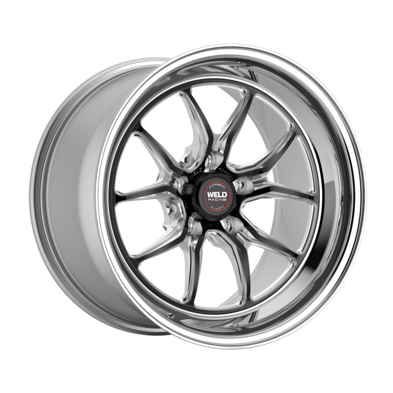Weld S85 18x10 / 5x120.65 / 6.1 BS / 3.18 HB - Black Center - Polished Shell - Non-BL Wheel