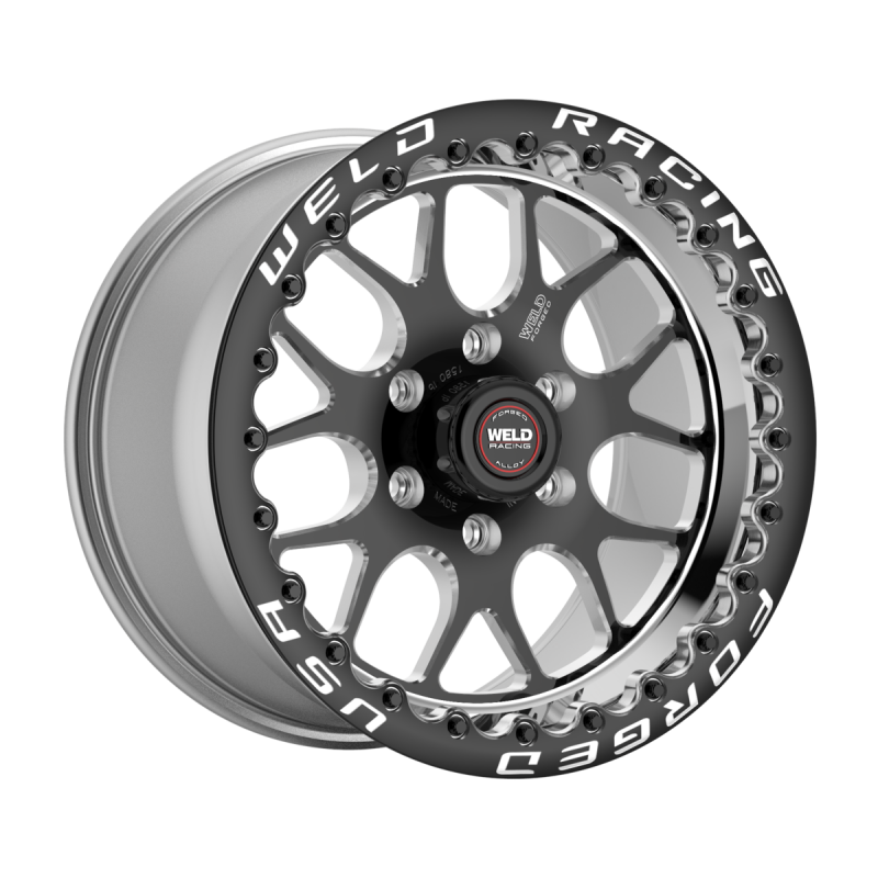 Weld S77 17x9.5 RT-S HD 6x135 BP / 6.2in. BS +24mm Offset Black Beadlock Wheel