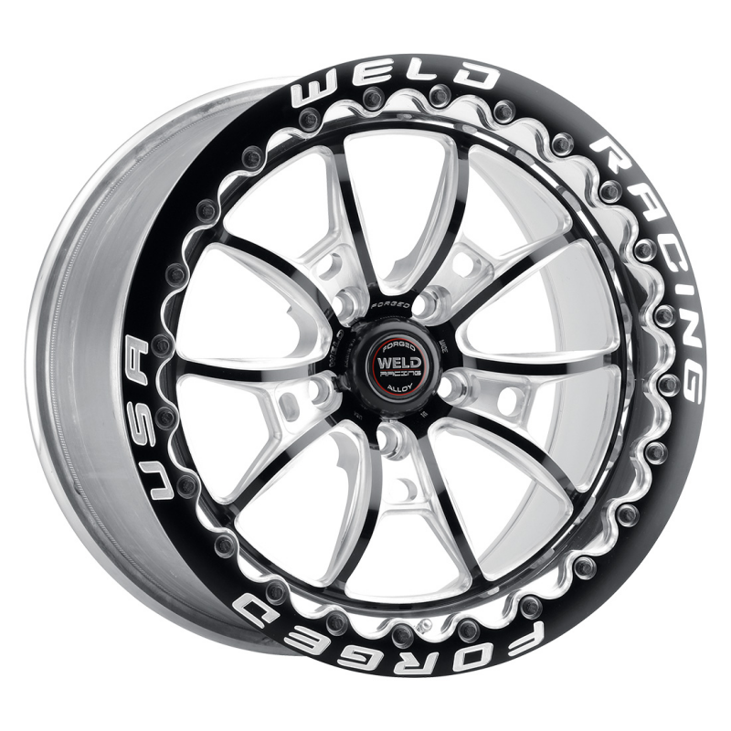 Weld S80 Beadlock 17x10.5/5x120.65/8.3 BS/3.18 HB - Black Center - Polished Shell - Black SBL Wheel