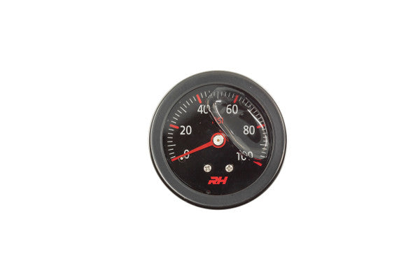 Liquid Filled Fuel Pressure Gauge - All Black Finish