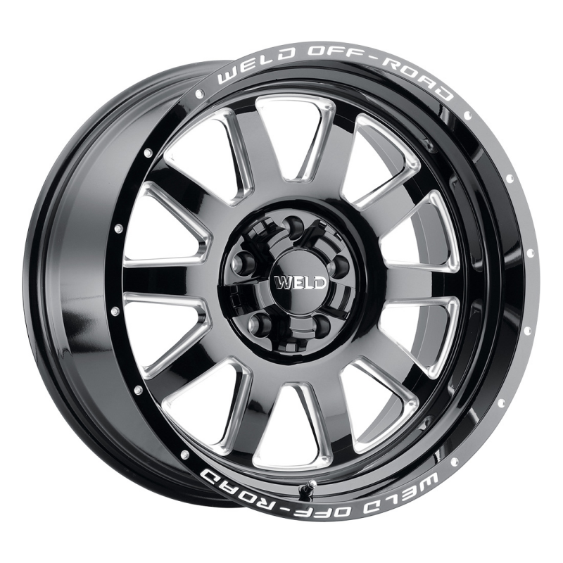 Weld Stealth 20x12 / 5x127 / 4.76 BS / 87.1 HB - Gloss Black Milled - Non-BL Wheel