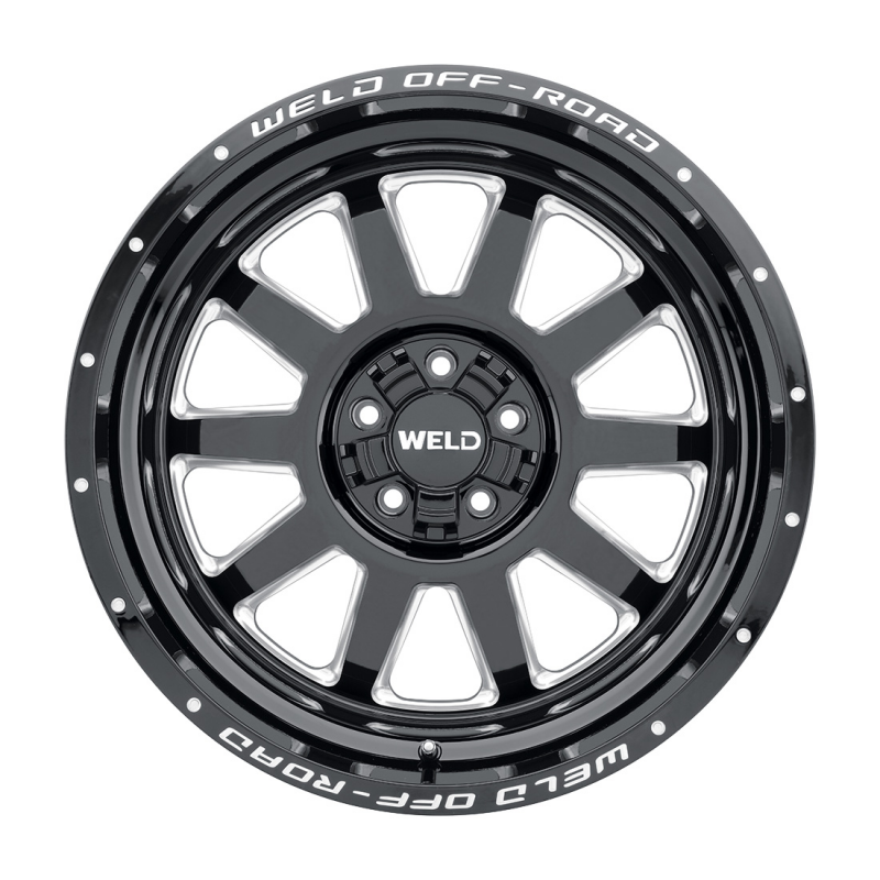 Weld Stealth 20x12 / 5x127 / 4.76 BS / 87.1 HB - Gloss Black Milled - Non-BL Wheel