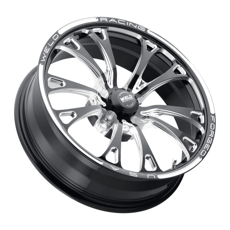 Weld V-Series Frontrunner 17x2.15 / Anglia Spindle / 0 BS - Gloss Black Milled - Non-BL Wheel