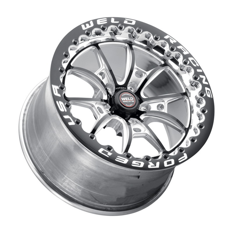 Weld S80 Beadlock 17x10/5x127/7.2 BS/3.18 HB - Black Center - Polished Shell - Black SBL Wheel