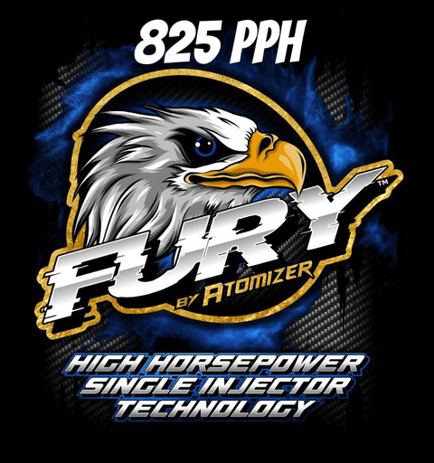 Atomizer ST FURY 825 PPH 8650cc @ 90psi Fuel Injector – Low Impedance