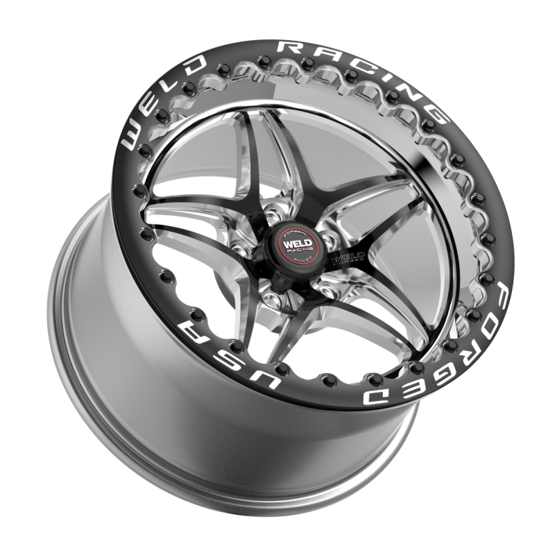 Weld S81 Beadlock 17x10/5x120.65/6.3 BS/3.18 HB - Black Center - Polished Shell - Black SBL Wheel