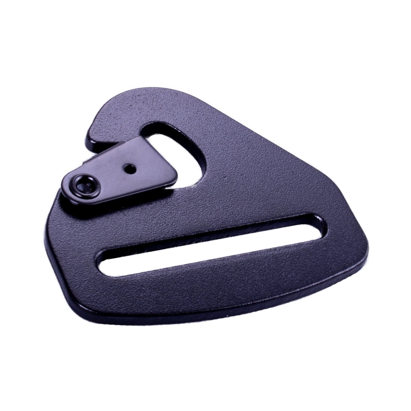 RaceQuip Snap Hook End Seat Belt Mounting Hardware / Fits 2 In. Belts / Forged Steel - Black