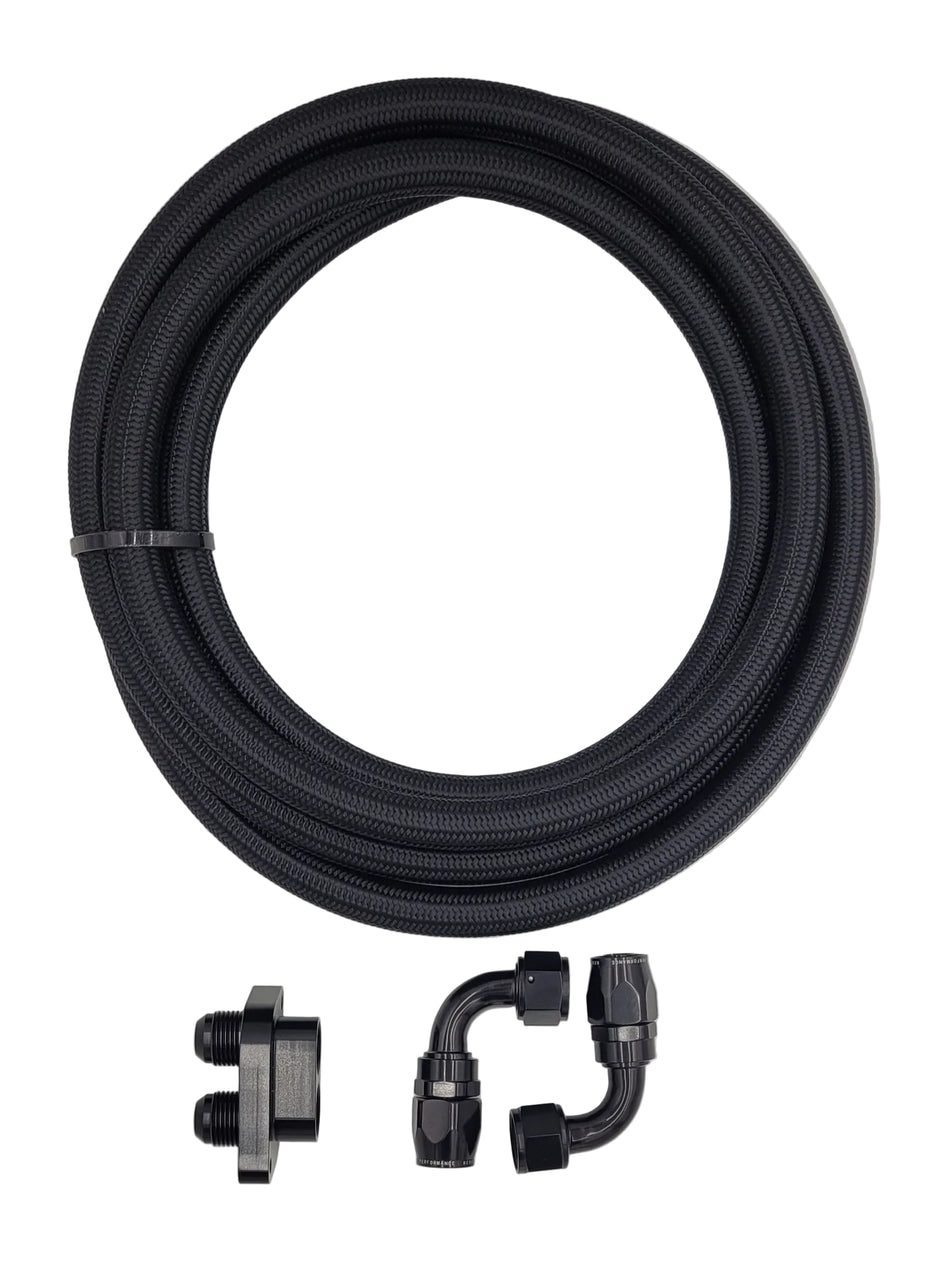CTSV Rear Lid Coolant Hose Kit - 12AN RH235 Braided Hose & 12AN CTSV Manifold