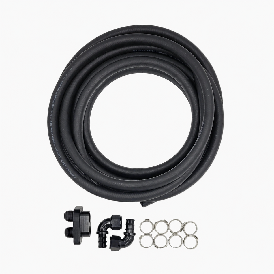 CTSV Rear Lid Coolant Hose Kit - 3/4" Rubber Hose & 12AN CTSV Manifold