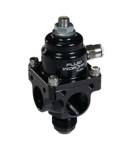 Fluidworks 3-6 gpm Fuel Pressure Regulator 35-70 psi 90 Degree Fittings