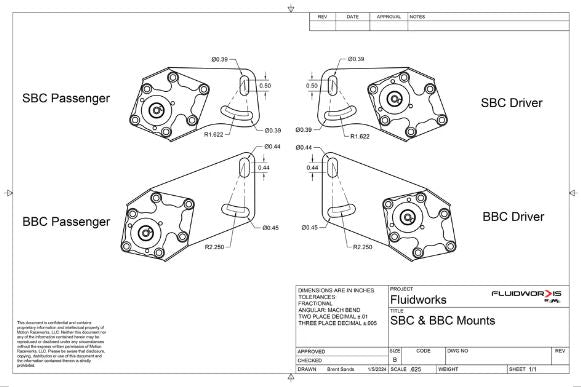 Fluidworks Single Stage Belt Drive Racing External Wet Sump Oil Pump sketch 4