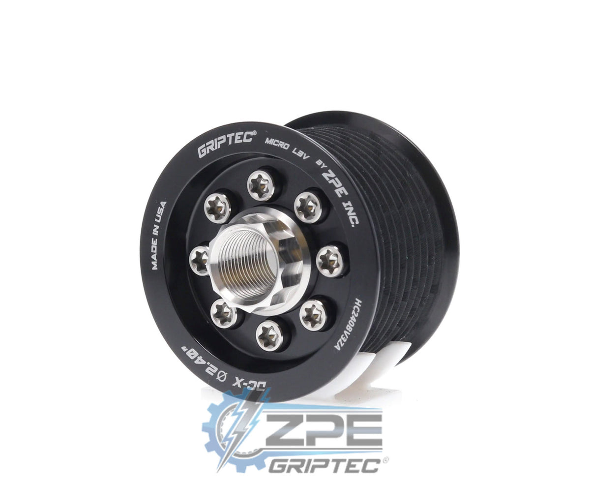 2.40" 10 Rib ZPE GripTec® 2pc HellCat L3V Black Pulley & Hub Kit