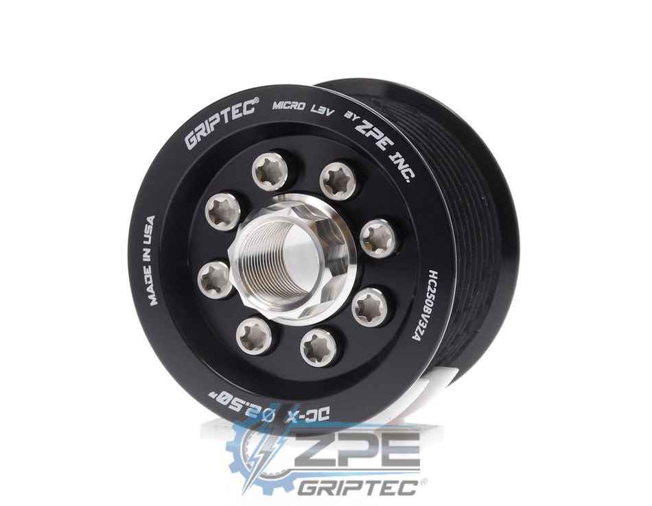 2.50" 10 Rib ZPE GripTec® 2pc HellCat L3V Black Pulley & Hub Kit