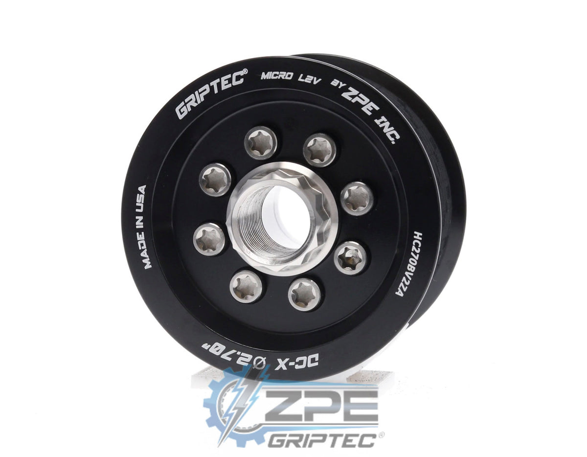 2.70" 10 Rib ZPE GripTec® 2pc HellCat L2V Black Pulley & Hub Kit