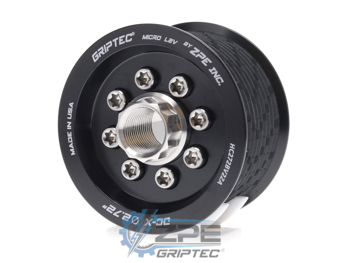 2.72" 10 Rib ZPE GripTec® 2pc HellCat L2V Black Pulley & Hub Kit